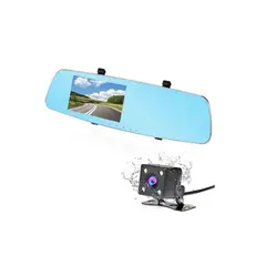 GENERICO - Espejo Retrovisor DVR CD-D3 con Cámara Doble Visión