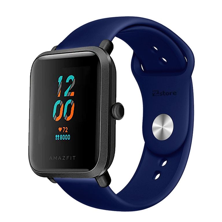 Correa Compatible Con Amazfit Bip S Azul Oscuro Broche 20mm