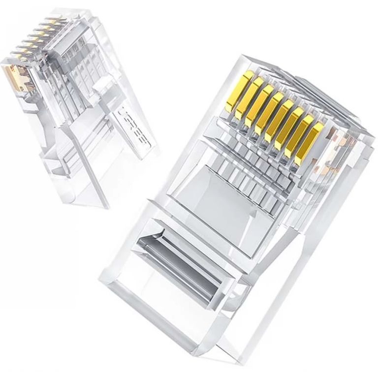 Conector Plug Cat 6 x100un RJ45 8P8C Transparente NW120 - 60558