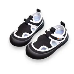 GENERICO - Zapatillas de Niño Niña Hermosas de Tela Unisex Velcro Negro