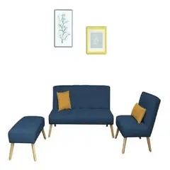 MOBILIARI - JUEGO DE SALA PRUSIA 3 1 + BANQUETA