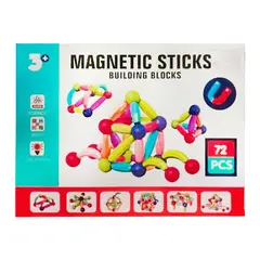 GENERICO - Juego de Bloques Magnéticos de construcción de 72 pcs