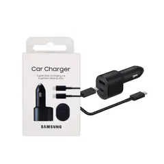 SAMSUNG - Cargador Auto Súper Fast Charging 2.0 45W Negro
