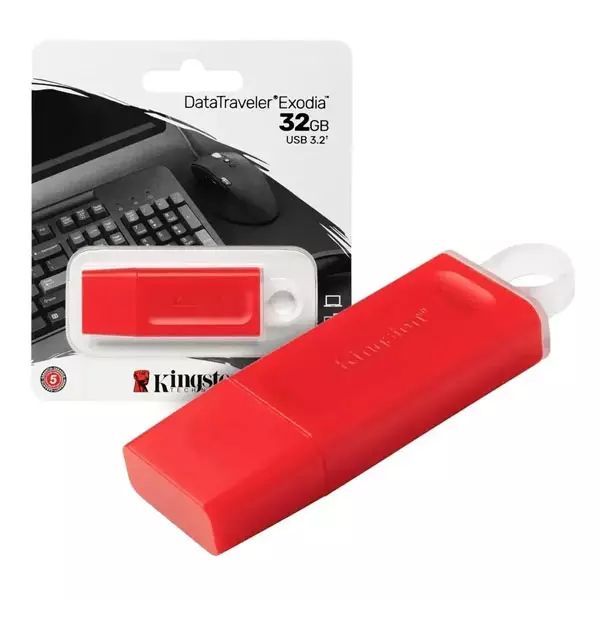 Memoria USB 32GB EXODIA 3.2 DataTraveler -Rojo