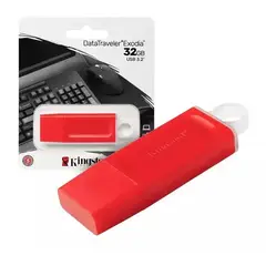 KINGSTON - Memoria USB 32GB EXODIA 3.2 DataTraveler -Rojo
