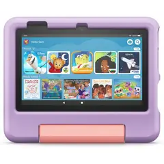 AMAZON - Tablet Fire 7 Kids 12va Gen 2022 - 3 a 7 años - 16GB - Lila.