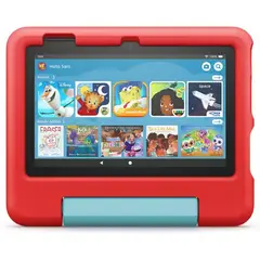 AMAZON - Tablet Fire 7 Kids 12va Gen 2022 - 3 a 7 años - 16GB - Rojo.