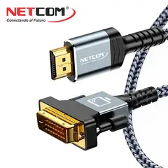 NETCOM - Cable HDMI a DVI D 24+1 1.8 Metros bidireccional Full HD 1080P