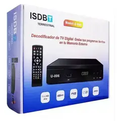 GENERICO - Sintonizador Decodificador Tv Digital Hd Canales Libre Isdb-t TDT