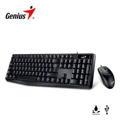 GENIUS - Kit Teclado y Mouse Wired keyboard KM-170 Alámbrico
