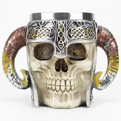 GENERICO - Taza Calavera Vikingo Mug Skull