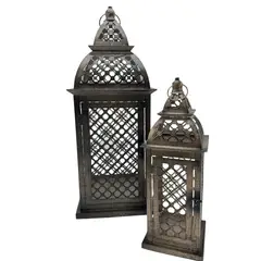 FLORIPA - Farol De Metal Set Con 2 Unidades Hl1038 FLORIPASTORE