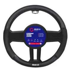 SPARCO - CUBREVOLANTE NEGRO FIBRA CARBONO SPS121BK