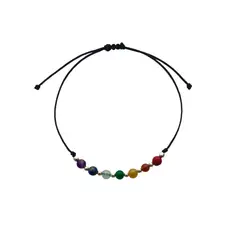 ESPIRAL ROJO - Pulsera 7 Chakras - Hilo y Plata