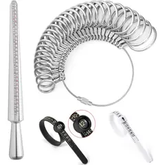 GENERICO - Set Kit Juego Herramientas Anillo Palo Medidor Calibrador