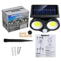 SEISA - Lampara Luz Solar Led - Autoencedido - Con Sensor De Movimiento