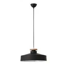GENERICO - Lámpara colgante estilo nordico negro e27