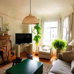 GENERICO - Lámpara colgante de bambú