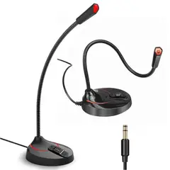 GENERICO - Micrófono Plug 3.5 Mm Pc Profesional De Escritorio Laptop