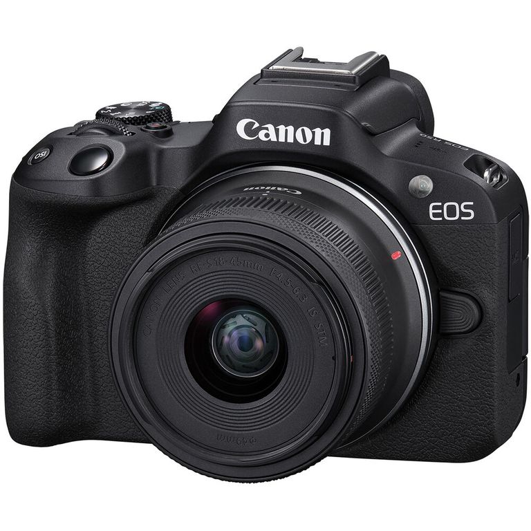 EOS R50 Cámara Kit Con 18-45mm Lente Sin Adaptador - Negro