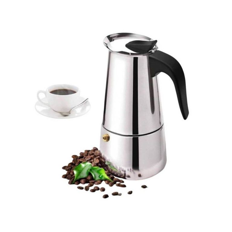 Cafetera Italiana Expresso 6 Tazas en Acero Inoxidable