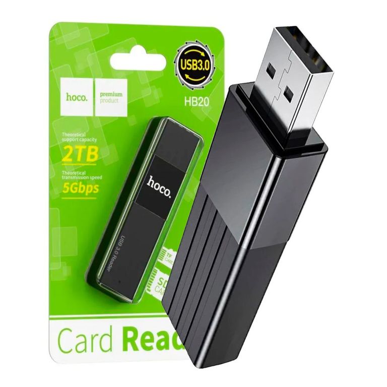 Adaptador Micro SD a USB Lector de Tarjetas de Memoria SD HB20