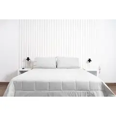 COBITEX HOME - Plumón Hipoalergénico + Funda Plumón Queen Blanco 200h Cobitex 100 algodón