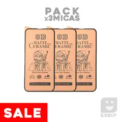 GENERICO - Pack x3 Mica Ceramica Mate para Motorola G200 5G