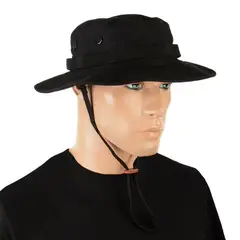 GENERICO - GORRA SOMBRERO Boonie Hat RIPSTOP NEGRO