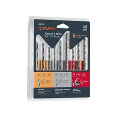 Truper - Juego de Brocas Metal/Madera/Concreto 9 PZAS 11339