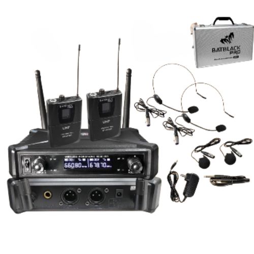 Micrófono inalámbrico profesional uhf tipo vincha doble