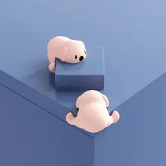 GENERICO - Protector de Esquinas Antigolpes 8 Pzs Oso Rosa