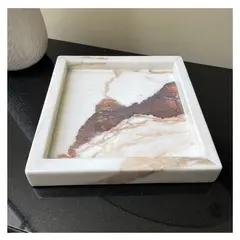 DAS HAUS - Bandeja Mármol Calacatta Gold - Cuadrado 25x25 cm