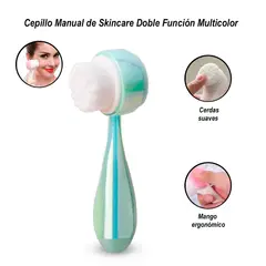 SASARU - Cepillo Manual de Skincare Doble Función Multicolor