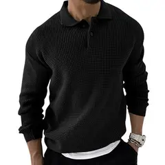 BLWOENS - Suéter casual de moda para hombres - Negro