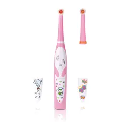 MUNAIQUI - Cepillo Dental Musical Giratorio Para Niños de 3 a 10 años Rosado