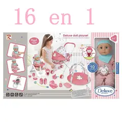 GENERICO - Set Coche Silla Comedor Gimnasio 16 en 1 Bebé con 10 Sonidos