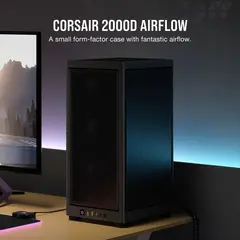 CORSAIR - Case 2000D AIRFLOW MINI-ITX SSF NEGRO
