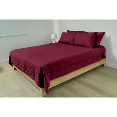 COBITEX HOME - Cubrecama Ligero 1 Plaza Guinda Cobitex 100% Algodón.