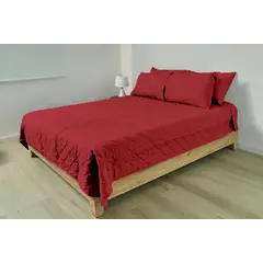 COBITEX HOME - Cubrecama Ligero 1.5 Plazas Rojo Cobitex 100% Algodón