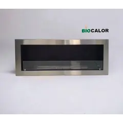 BIOCALOR - Estufa Chimenea Ecológica Empotrable INOX 100x45cm 40mts2