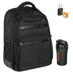 TRUPER - Combo Mochila porta laptop termo y candado de combinación