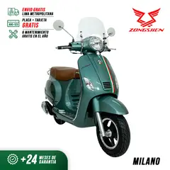 ZONGSHEN - MOTO SCOOTER ESTILO RETRO MILANO 125CC VERDE