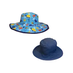 BANZ - SOMBREROS DE SOL REVERSIBLES PARA NIÑOS MARINO