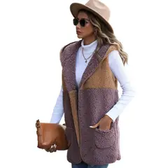 BLWOENS - Abrigo acolchado para mujer - Morado