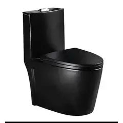 GENERICO - INODORO ONE PIECE NEGRO MINIMALISTA