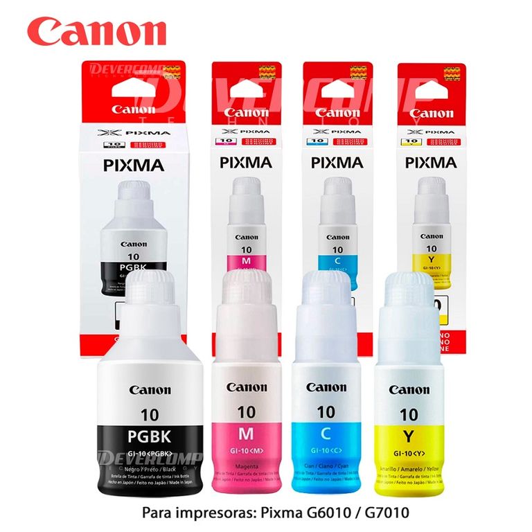 Pack de tinta GI-10 Original Serie G6010 G7010