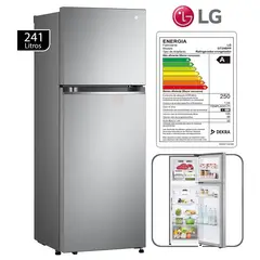 LG - Refrigeradora Top freezer GT24BPP 241 L con Door Cooling Plateada