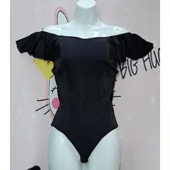 GENERICO - BODY NEGRO FAJA REDUCTOR EXTERIOR EN LYCRA LISA TALLA SM DeAlcoba