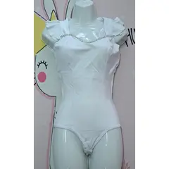 GENERICO - BODY BLANCO FAJA REDUCTOR EXTERIOR EN LYCRA BRILLOS TALLA SM DeAlcoba